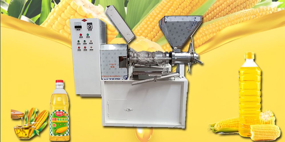 Spiral oil press for processing corn germ oil（images 2）